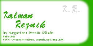 kalman reznik business card